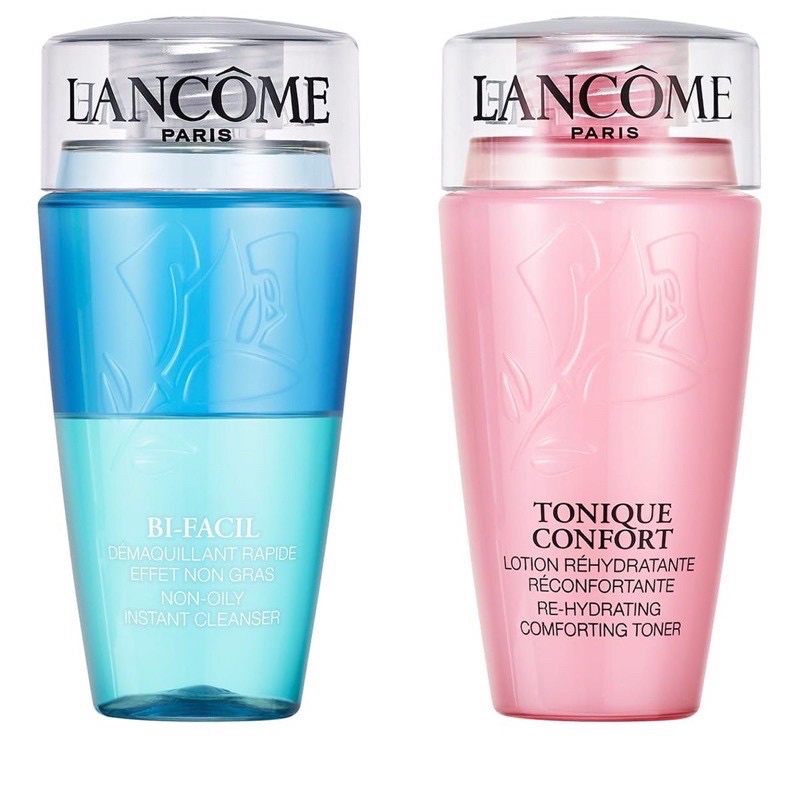 LANCOME Cleansing Duo Set - Lancome Tonique Confort - Lancome Bi-Facil