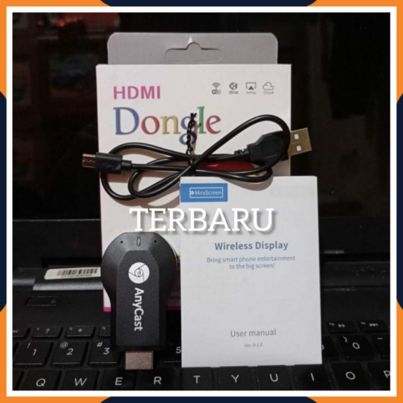 [COD] PAKET LENGKAP ANYCAST DONGLE HP KE TV TABUNG / ANYCASH DONGEL WIFI MIRACAST SCREEN MIRRORING