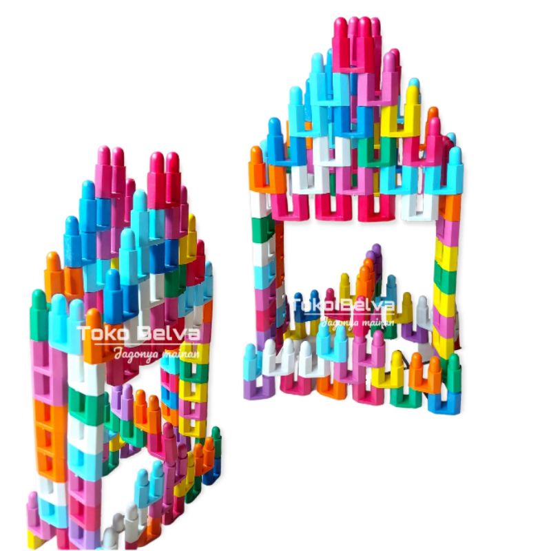 Bombik Roket Peluru Miniset Menara - Mainan Anak - Puzzle - Edukatif - Block Susun