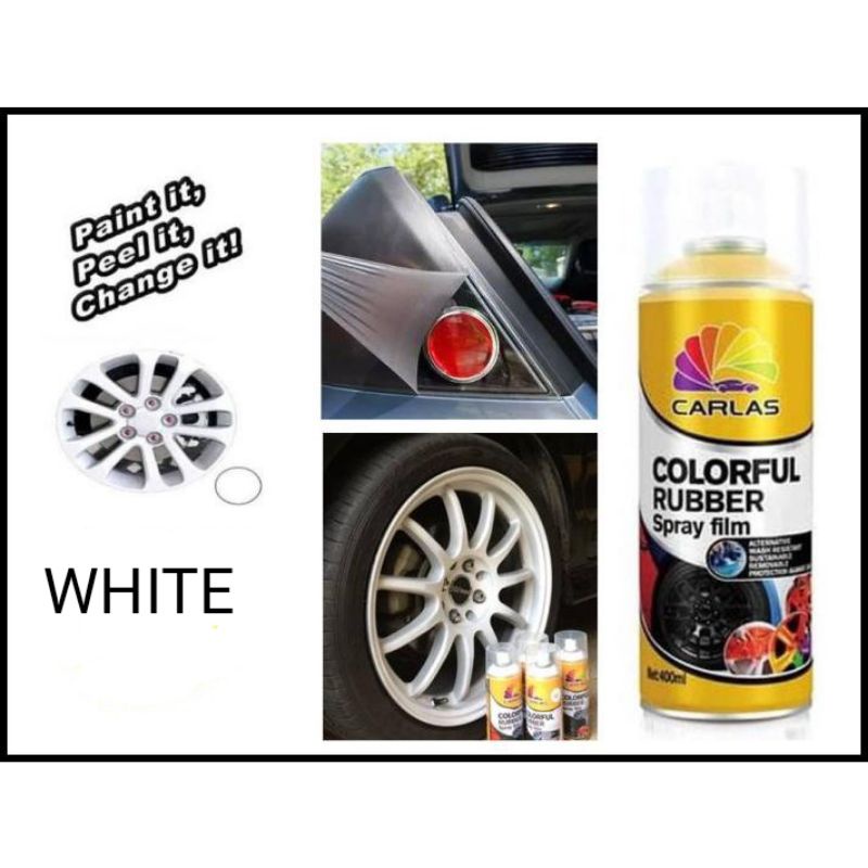 Jual CARLAS RUBBER PAINT WHITE PUTIH CAT SEMPROT KARET PLASTIDIP bisa