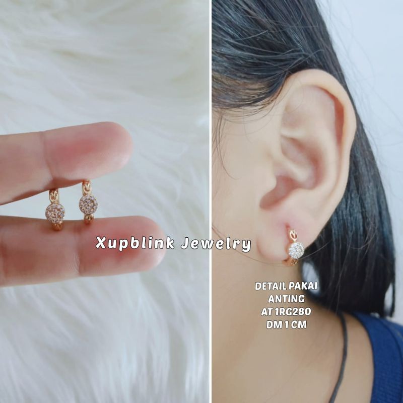Anting Klip Wanita Titanium Fashionable