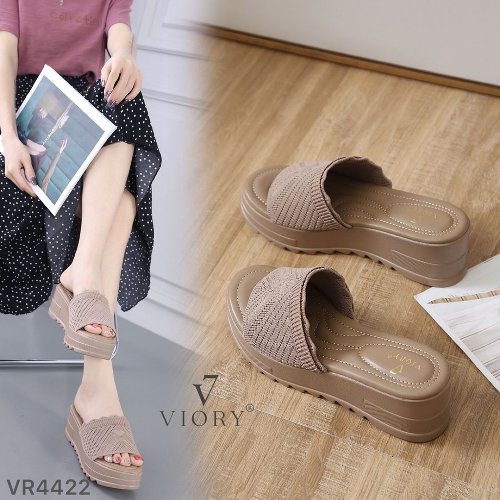 VIORY Sandal Wanita Wedges Shoes Kulit #VR4422 ORIGINAL