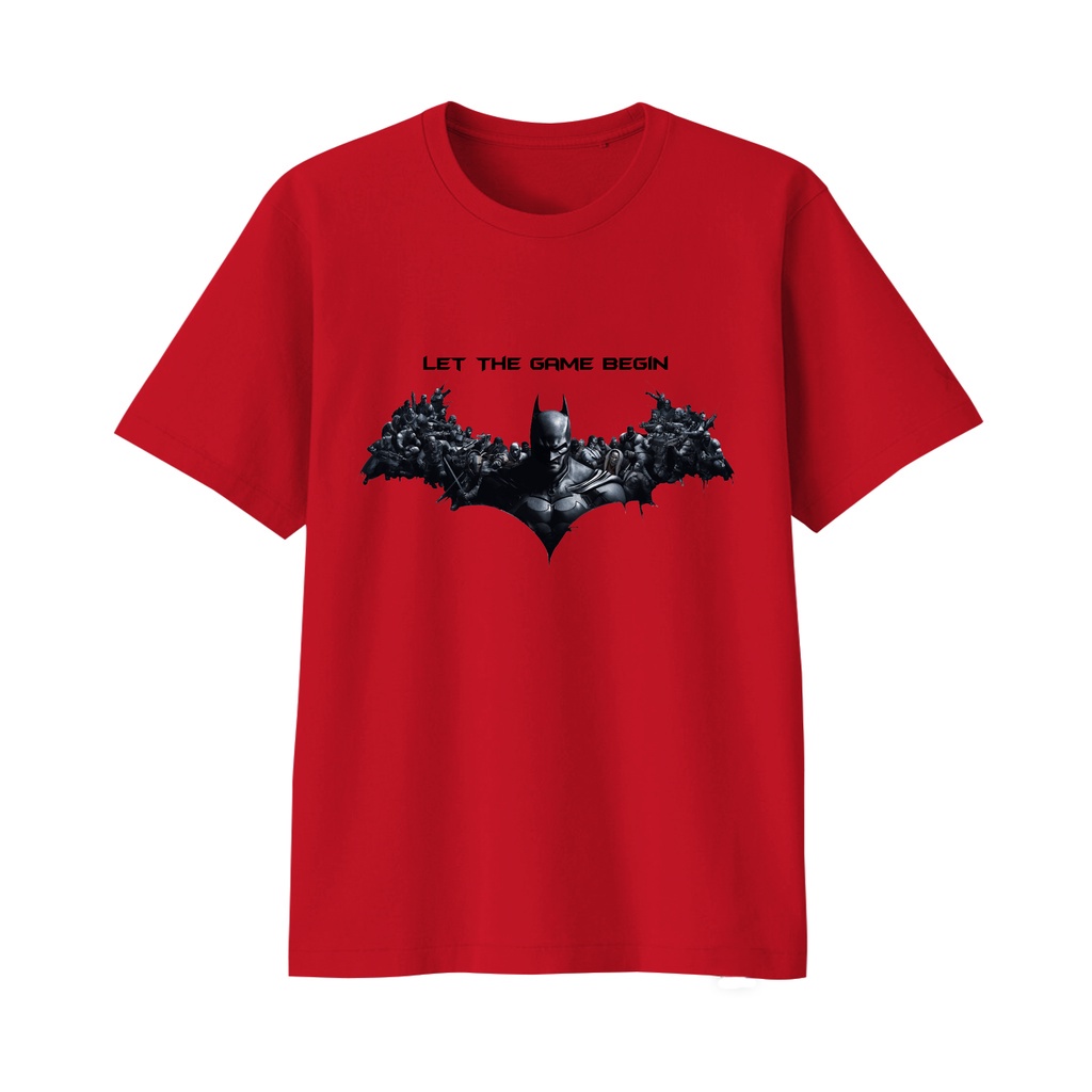 Atasan T-Shirt Series Batman Collection Let The Game Begin Untuk Ukuran Dewasa &amp; Bigsize dengan Bahan Cotton Combed 30s