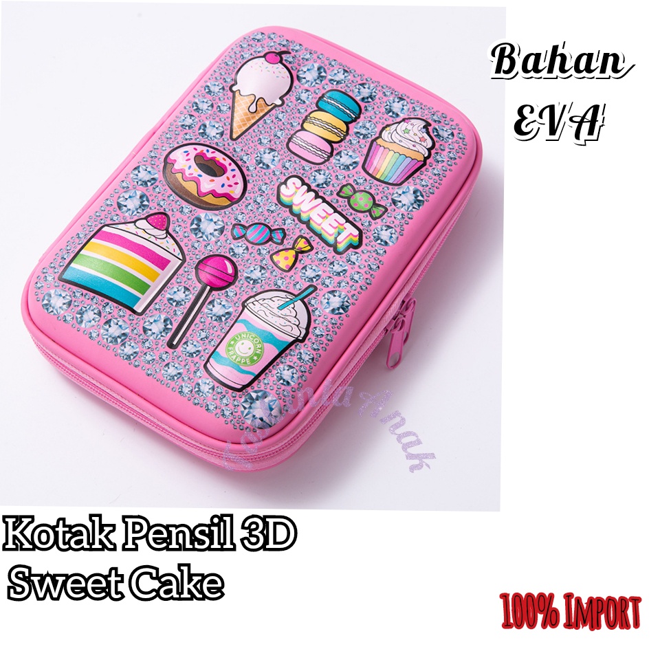 

Kotak Pensil Donut Ice Cream Cake Unicorn 3d tempat pensil unicorn 3d bahan EVA kado ultah anak perempuan hardtop unicorn 3d keren berkualitas