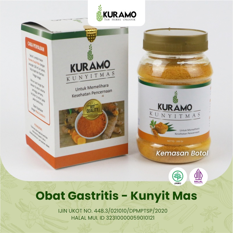 Jual Obat Gastritis Radang Lambung Teh Jamu Bubuk Asli Herbal Kuramo