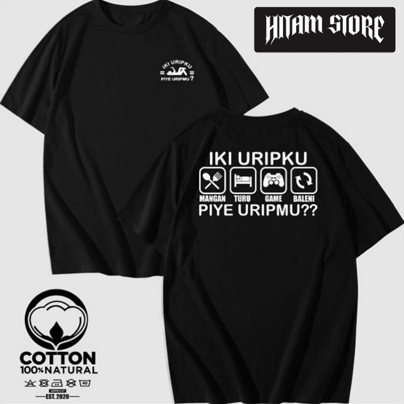 KAOS BAJU IKI URIPKU PIYE URIPMU? KAOS BAJU KATA KATA BAHASA JAWA LUCU