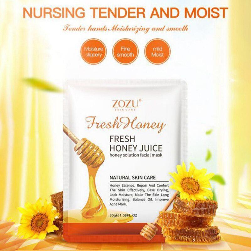 ZOZU Fresh Aloe Juice &amp; Honey Juice Natural Skin Mask Rumah Cantik 354 Sheet Mask Membuat Tekstur Kulit Wajah Lebih Merata dan Membuat Kulit Wajah Jauh Lebih Lembut