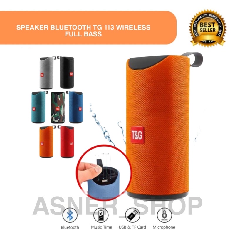 Speaker TG113 JBL Bluetooth TG 113 Spk BT Wireless Full Bass Music Portable Box