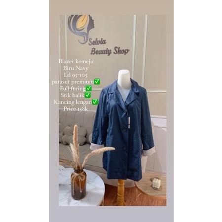 blazer navy semi parasut