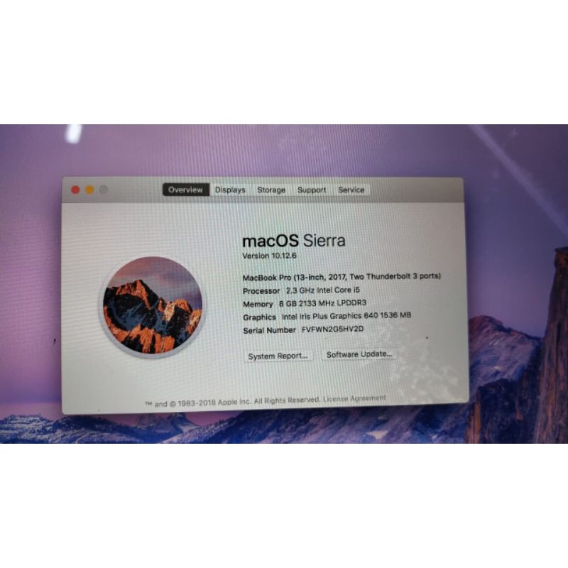 SALE ..MAC PRO RETINA 13 IN 2017 .RAM 8 .SSD 256  .LAYAR ADA WS