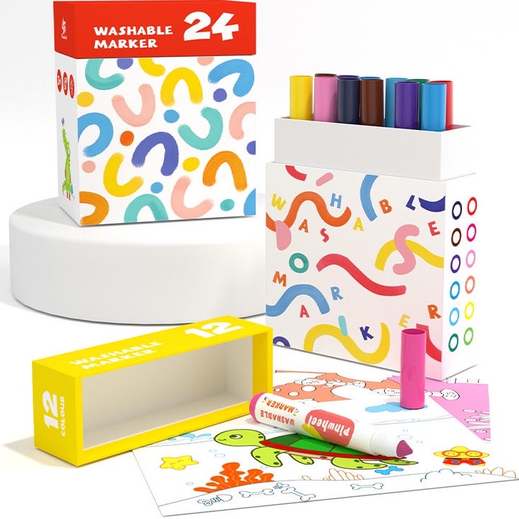 

Pinwheel Washable Marker Mainan Edukasi Anak / Spidol Warna Anak / Hampers Kado Ultah Anak