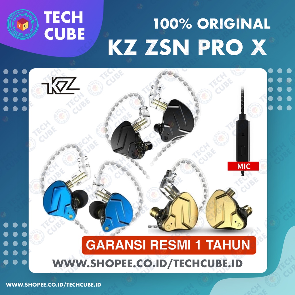 KZ ZSN PRO X with MIC In Ear Earphone Headset Hybrid 1BA 1DD HIFI Bass