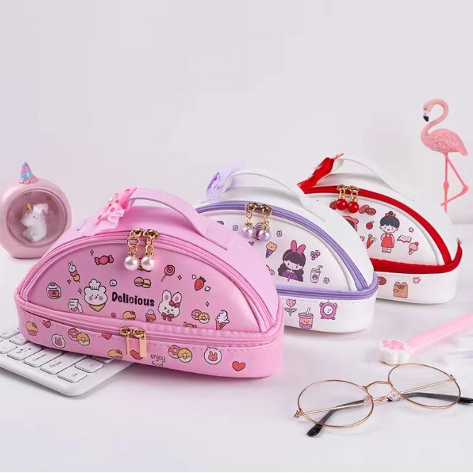 Tempat Kotak Pensil Karakter Lucu Pencil Case Large Capacity CS09