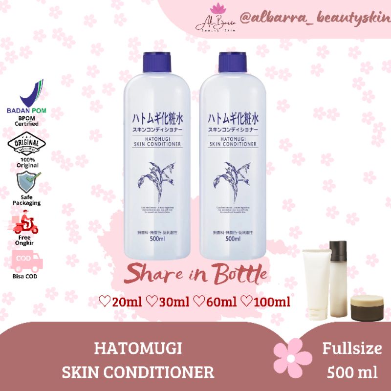 [BISA COD] TERMURAH PUSAT SHARE IN JAR 100ml Hatomugi Skin Conditioner 100% Original Skincare Jepang