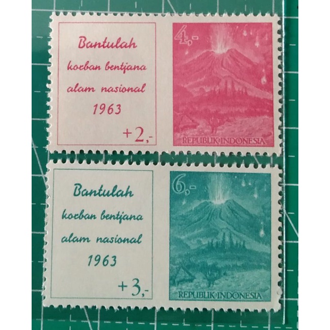 

Prangko Lawas set lengkap Bencana Alam 1963