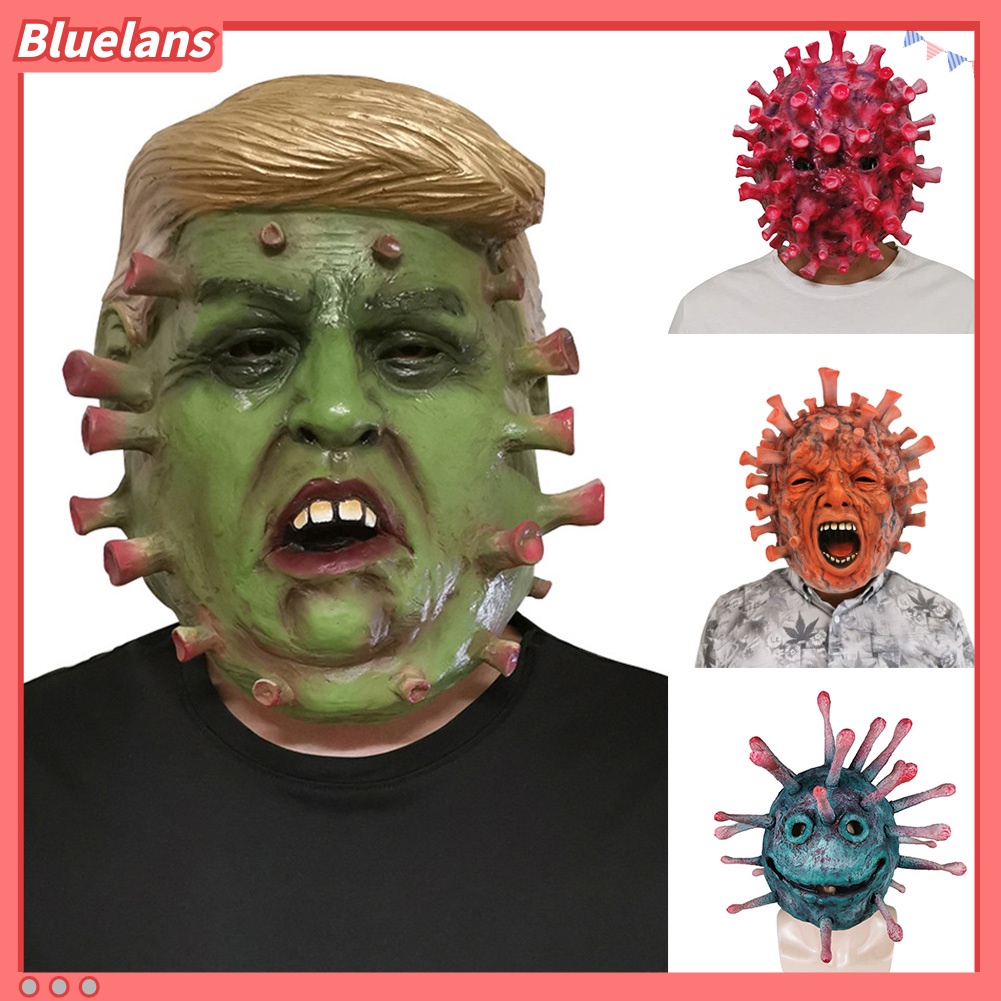 Cover Wajah Penuh Desain Donald Trump Bahan Latex Untuk Properti Pesta Halloween