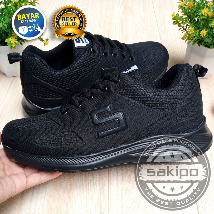 PROMO BTS KEMBALI SEKOLAH !! SEPATU SEKOLAH HITAM POLOS MEREK SAKIPO SD SMP SMA SMK KULIAH UKURAN 36-43 / SEPATU BERTALI ANAK SEKOLAH WARNA HITAM / SAKIPO