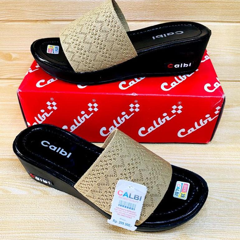 PRODUCT TERLARIS SANDAL WEDGES CALBI RAJUT IMPORT/SANDAL WANITA WEDGES RAJUT ✩ 893