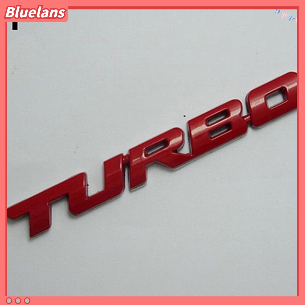 Stiker Lencana Emblem Turbo 3D Bahan Logam Alloy Untuk Dekorasi Mobil Motor