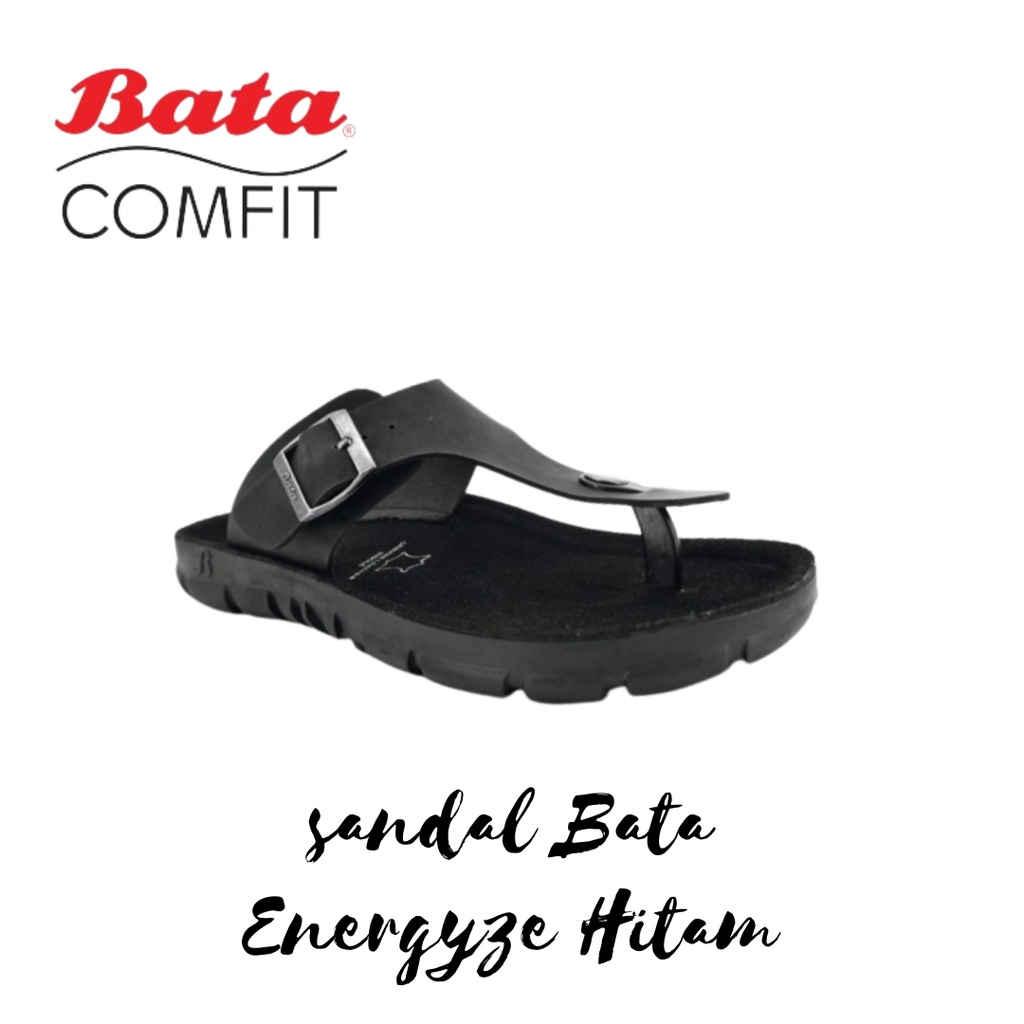 Sandal Bata  Pria Energyze Capit Hitam