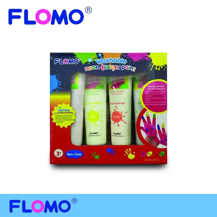 

Terbatas Flomo Washable Finger Paint Non Toxic Paint Color Murah