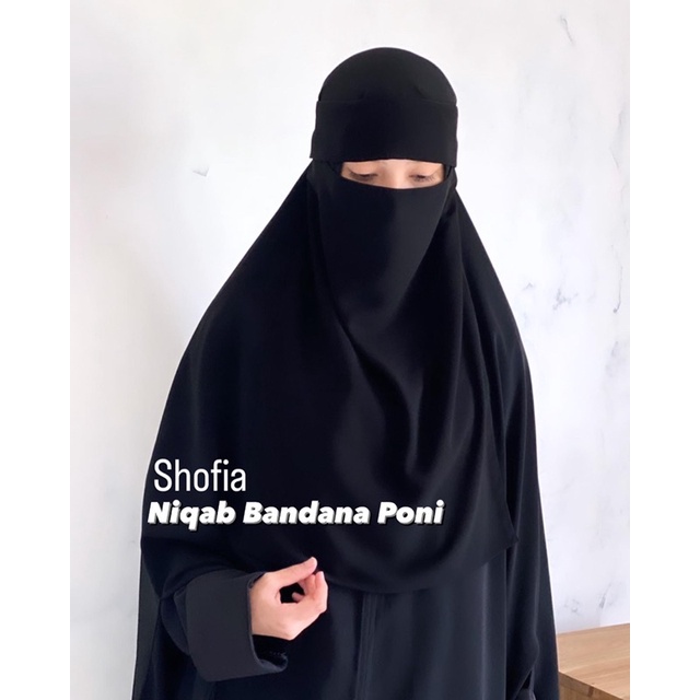 Niqab Bandana Poni Cadar Ori Arab Saudi Hitam
