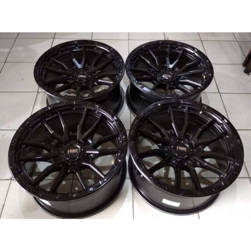 Velg Variasi Pelek Mobil Second Fuel(hsr) Ring 18x9 Pcd 6x139,7 Black buat Pajero Fortuner Ford Rang