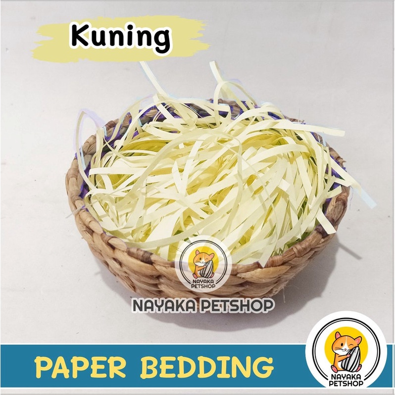 Paper Bedding 100 gr Dekorasi Kandang Alas Kandang Hamster Serutan Kertas Serut Cacah Sarang Hewan Bukan Serbuk Kayu