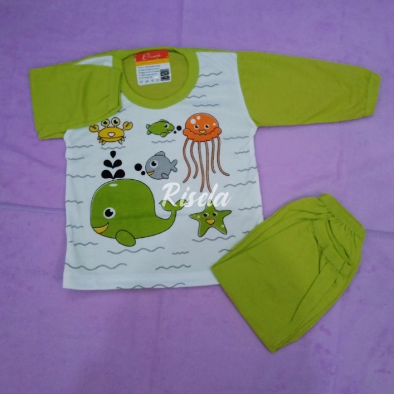 setelan oblong bayi/setelan piyama Dnoorfa SNI original motif lucu