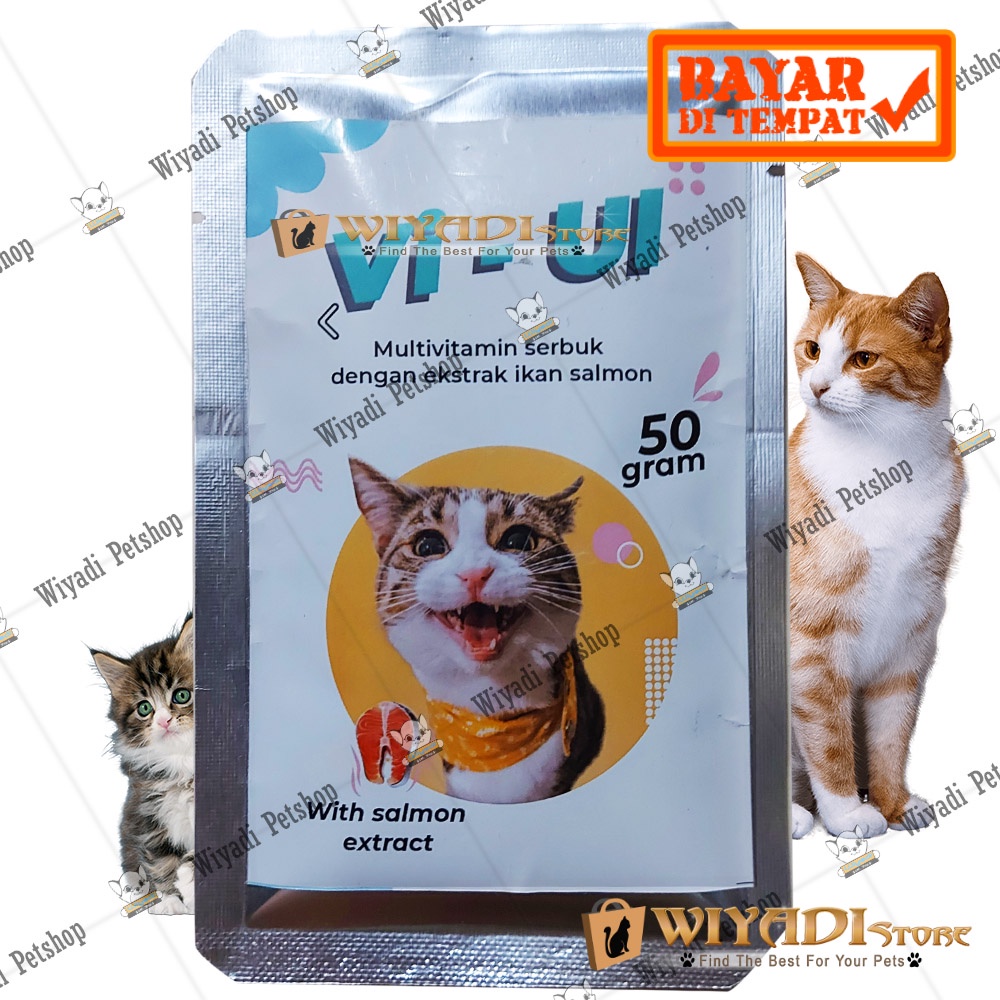 Vi - UI 50gr Multivitamin Ekstrak Salmon Untuk Kucing dan Kitten