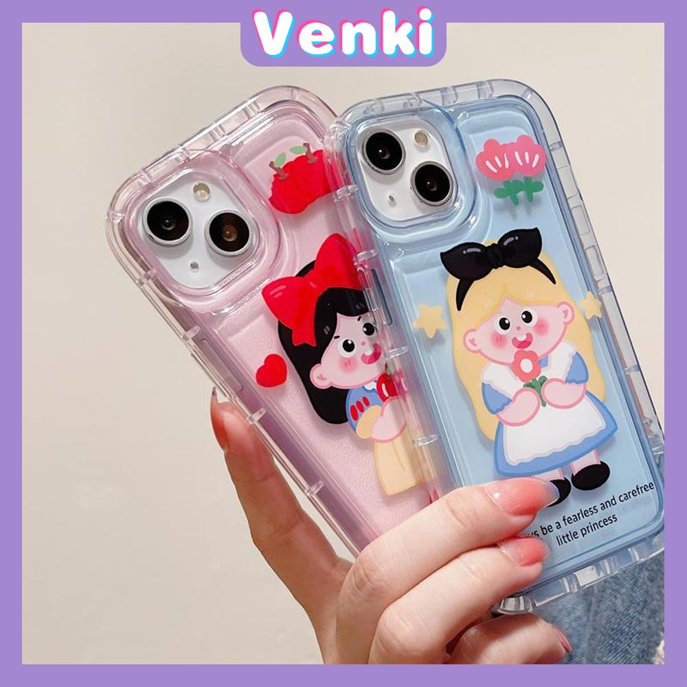 Case For iPhone 14 Pro Max TPU Soft Jelly Airbag Case Cartoon Cute Princess Clear Case Camera Protection Shockproof For iPhone 14 13 12 11 Plus Pro Max 7 Plus X XR