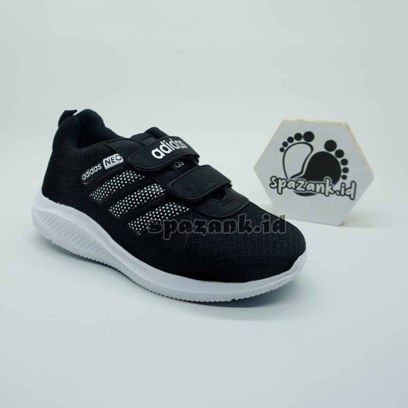 Sepatu Anak Sekolah Sepatu Hitam Putih Sneakers Sepatu Anak Tk Sd Size 27-40