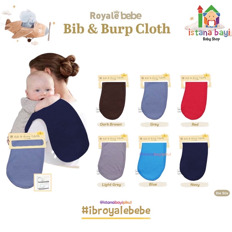 Royale Bebe Bib &amp; Burb Cloth - Celemek makan Slabber anak