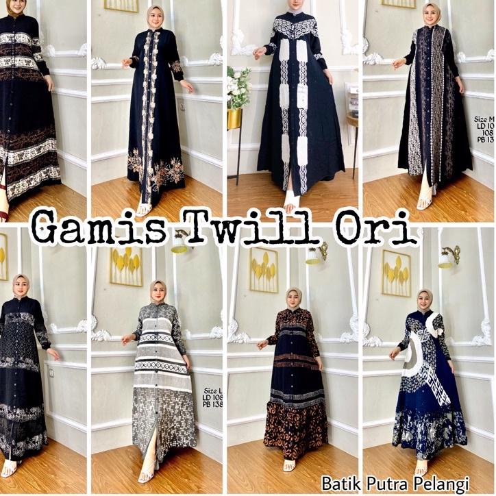 Harga Termuraah Gamis Twill Ori Pekalongan Cap Malaman Size M L XL Gamis busui Gamis Kekinian Gamis 