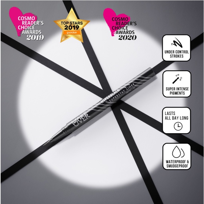 MAKE OVER Hyperblack Superstay Liner 1G | Waterproof &amp; Smudgeproof