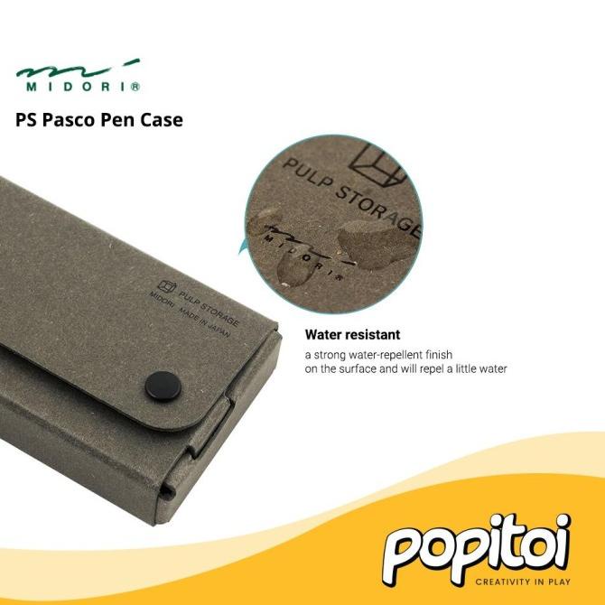 

MIDORI Pasco Pen Case Pencil Tempat Kotak Pensil Kertas Pulp Paper