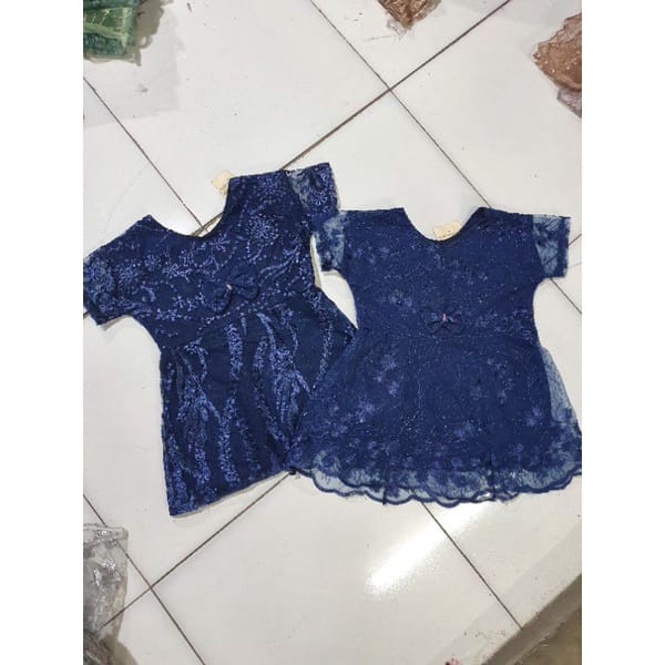 Dress Raisa Anak Usia 1-2 Tahun / Dress Full Brukat Anak Berlengan / Kebaya Brukat Anak Murah