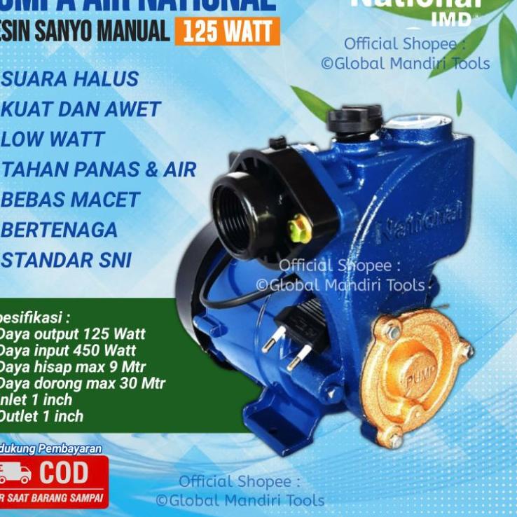 Keren abis--Mesin Pompa Air National EFOS GP-125 (125Watt) Sanyo SNI 125watt Pompa Pendorong EFOS