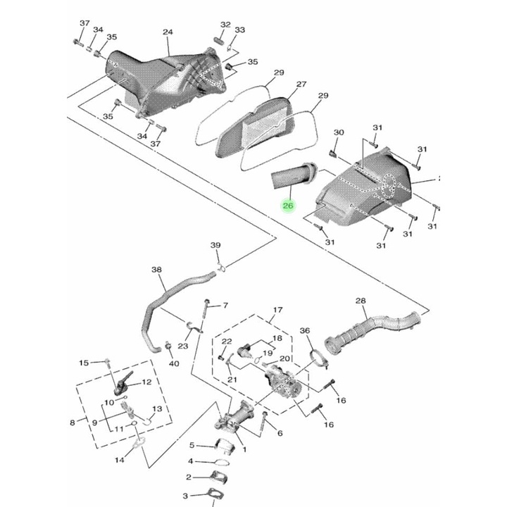 DUCT AIR KARET HAWA UDARA INTAKE FAZZIO ASLI ORI YAMAHA BEJ E4437 00