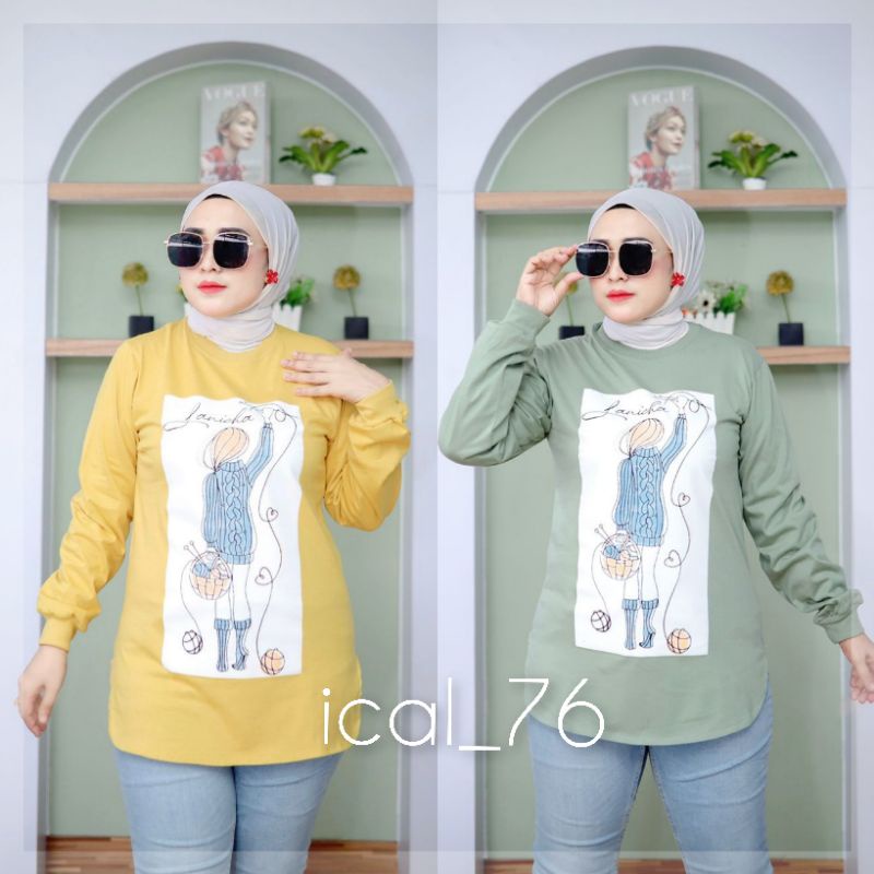 TOP LANICHA ORIGINAL TERBARU  / ATASAN KAOS WANITA LENGAN PANJANG / KAOS WANITA PREMIUM