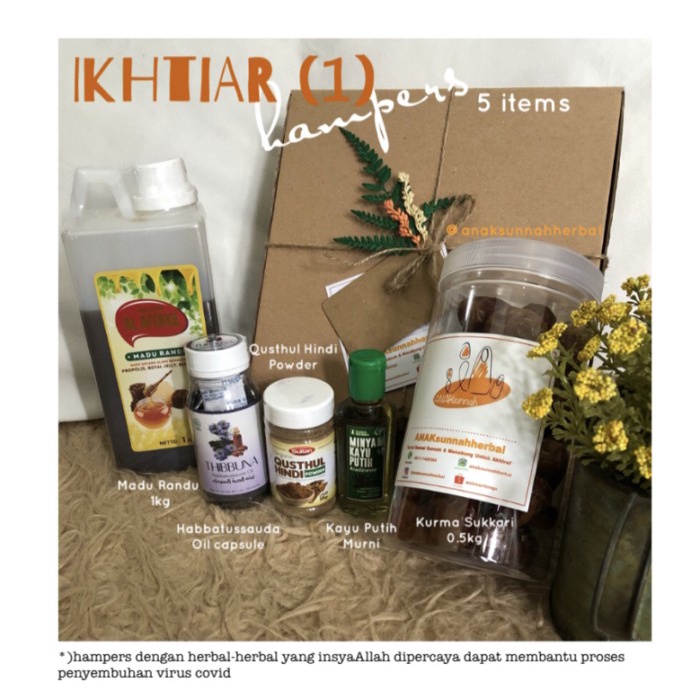 

[COD] Hampers Herbal IKHTIAR (untuk membantu penyembuhan covid) - Ikhtiar 1