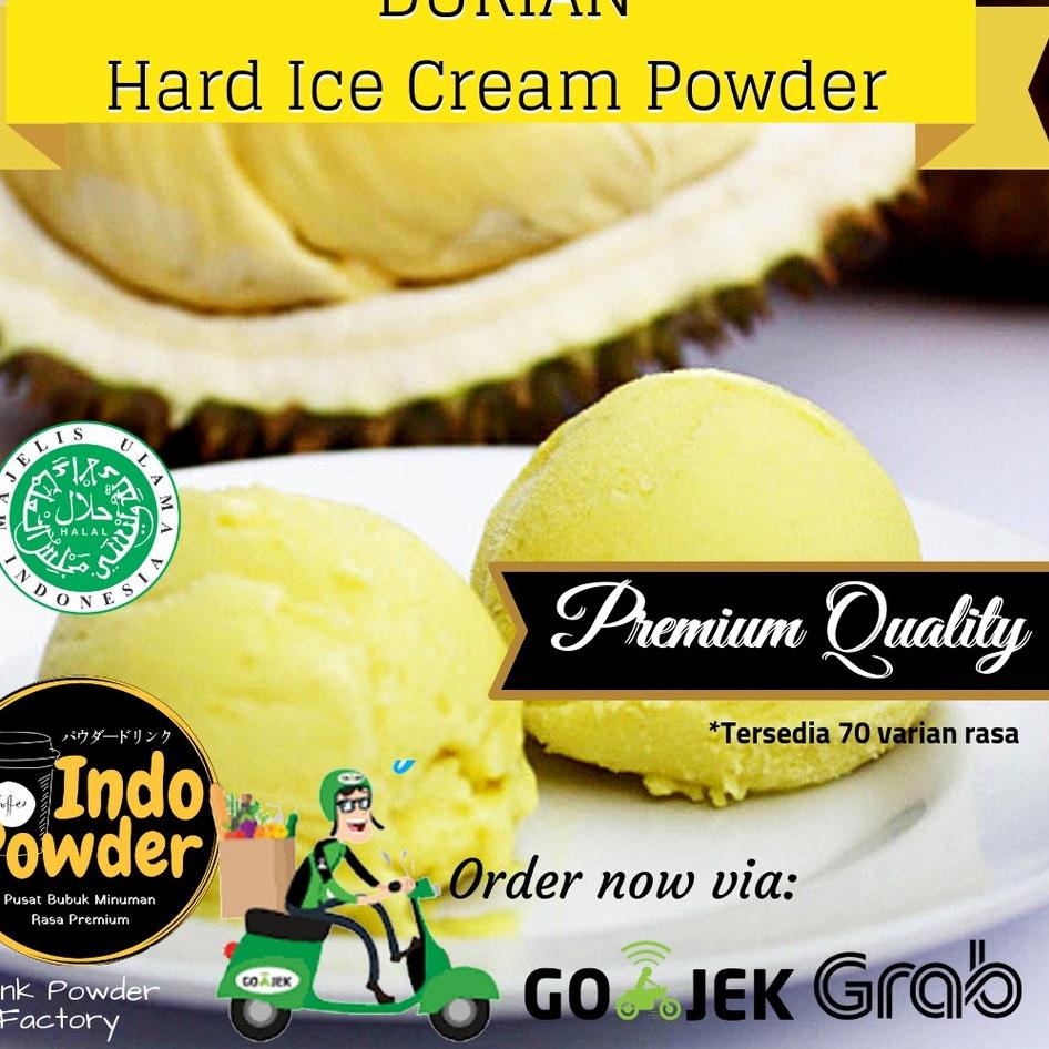 

Terlaris Today Durian HARD ICE CREAM Powder 1Kg - Bubuk Ice Cream Durian 1Kg - Bubuk Es Krim gas !!