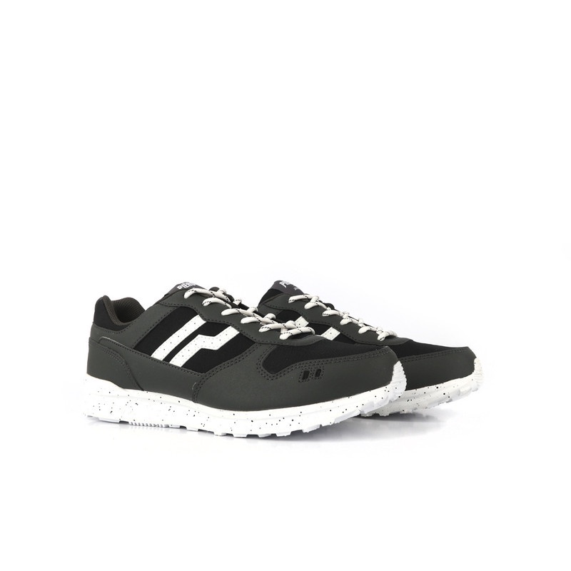 Sepatu Sneakers Pria - Piero - Jogger Raven Black White P21002