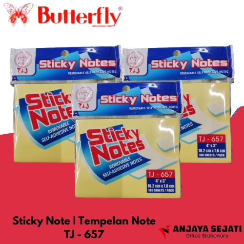 

Sticky Notes | T & J -657 | Tempelan Note | Kertas Penanda | Per-3pack