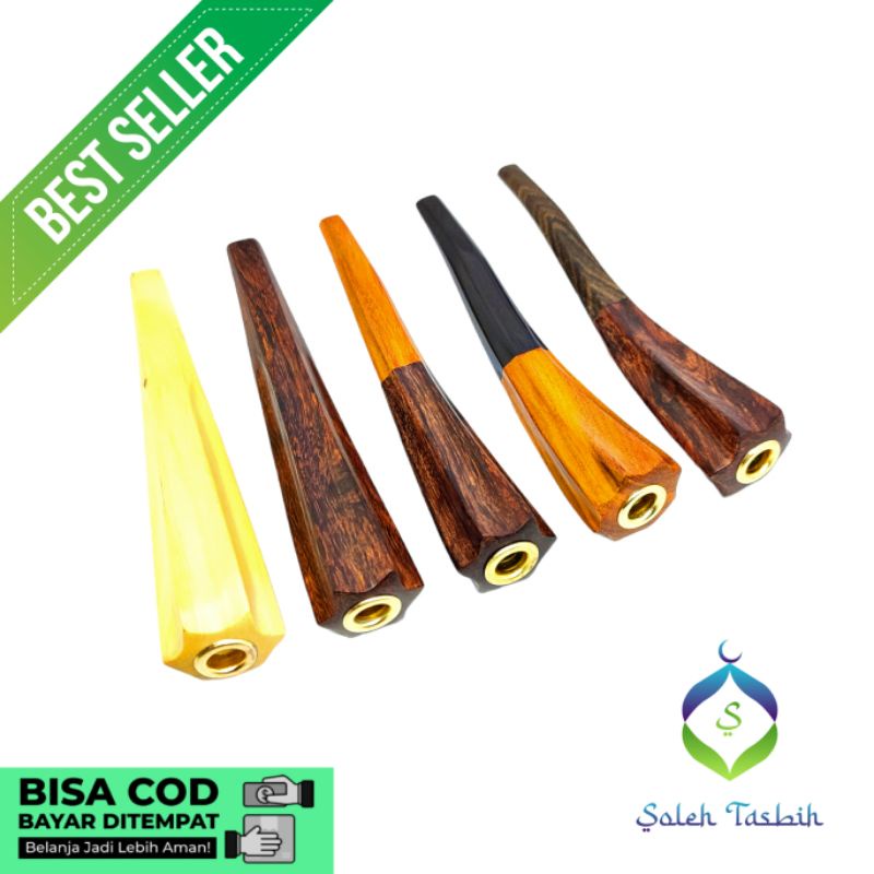 Once Kayu Kombinasi Motif Belimbing Unik, Panjang 11cm