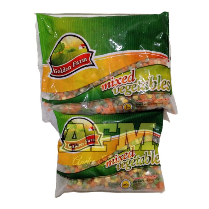 

GOLDEN FARM MIX VEGETABLES 500GRAM MIXED VEGE SAYURAN BEKU CAMPUR VEGGIE