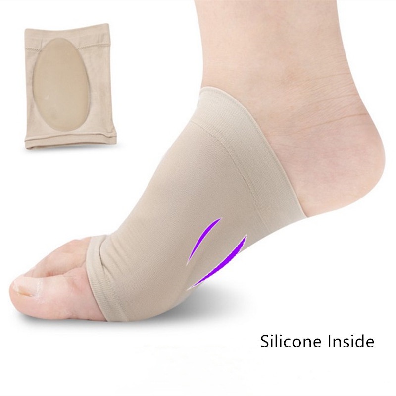 Arch Support Pad Gel Alas Bantalan Tumit Insoles Shoes Gel Pad Untuk Kaki Datar Terapi Silikon Pelindung Kain Sol Kaki Bebek Foot