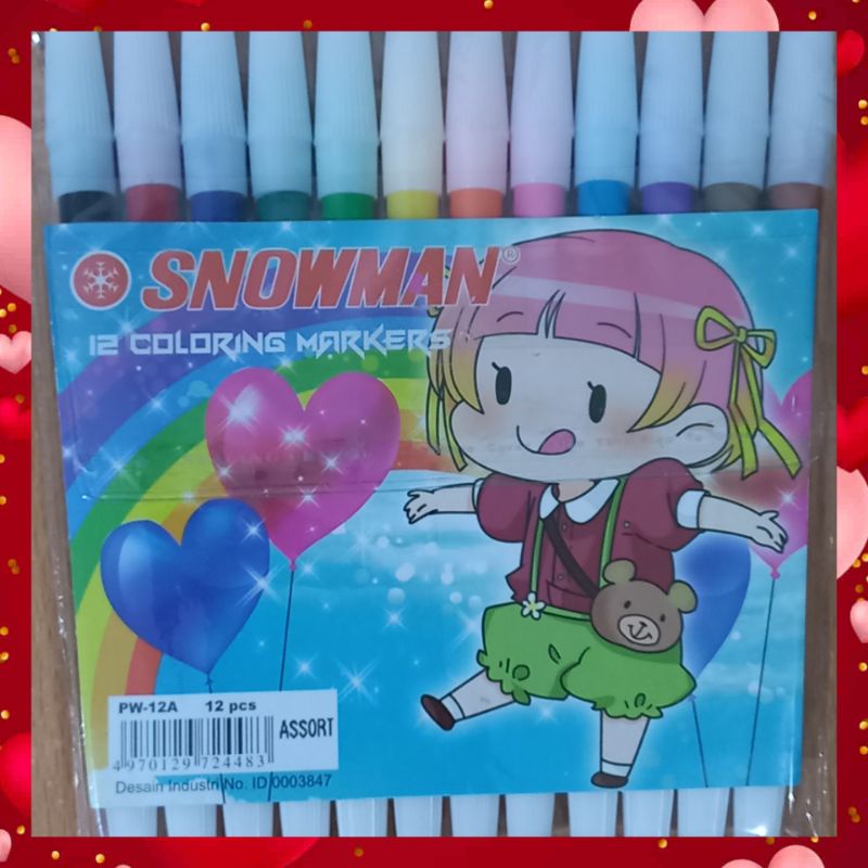 

Spidol Snowman 12 warna / Snowman PW-12A