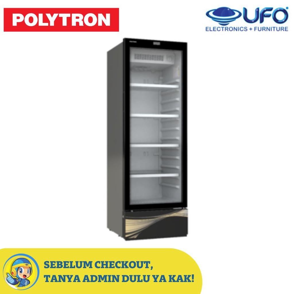 POLYTRON SCN237X HITAM SCN237R MERAH(261 Liter) SHOWCASE 4 RAK