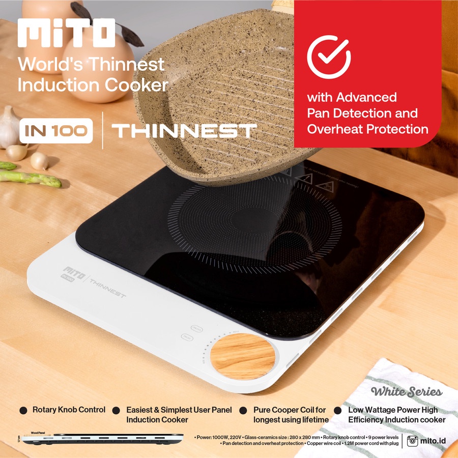 Mito Thinnest Induction Cooker IN100 Kompor Induksi IN 100